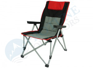 Protune Camping adjustable folding arm chair nga adunay headrest