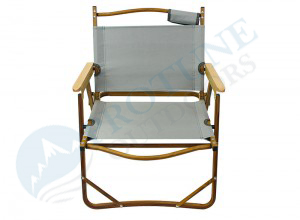 Protune Portable Wood Grain Aluminum Chair na may armrest