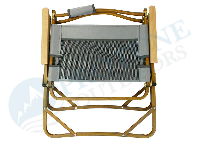 Protune Przenośne aluminiowe krzesło Wood Grain z podłokietnikiem