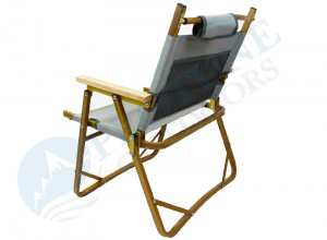 Protune Portable Wood Grain Aluminium Chair nrog armrest