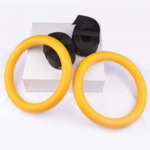 Высокое качество фитнес-гимнастические кольца с карабинами для тренажерного зала 28 мм 32 мм деревянное кольцо для спортзала