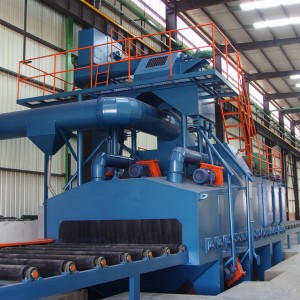 Roller conveyor shot blasting machine for h beam and steel plate cleaning rust remove