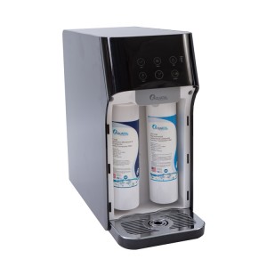 Sistema POU UF quente e frío de escritorio Puretal con dispensador de purificador de auga UV