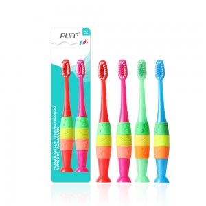 Renewable Design For Popular Cartoon Kids Toothbrush - Silicone Handle Non-Slip Kids Toothbrush – Chenjie
