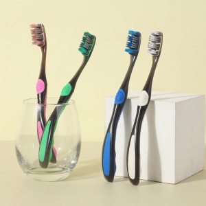 Gumi nyelvű felnőtt tisztító, puha sörtéjű fogápoló fogfehérítő kézi fogkefe