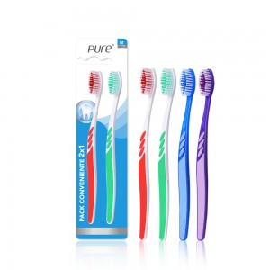 Modern Handle Eco Plastic Custom Manual Toothbrush for Home
