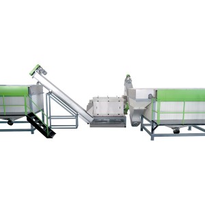 PP, PE film and PP woven bags recycling system
