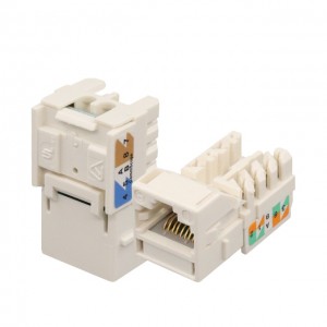 Ethernet Cat6 RJ45 uskjermet Keystone Jack-modul for patchpanel og frontplate