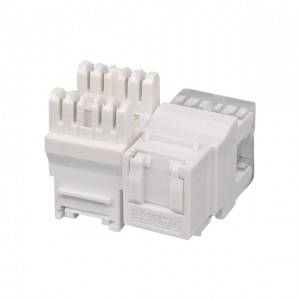 Ethernet RJ45 Cat5e Unshielded Keystone Jack 180 Degree 110 With Dust Cover