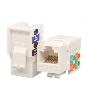 Ethernet Cat5e UTP RJ45 (8P8C) oskärmad Keystone Jack-modul