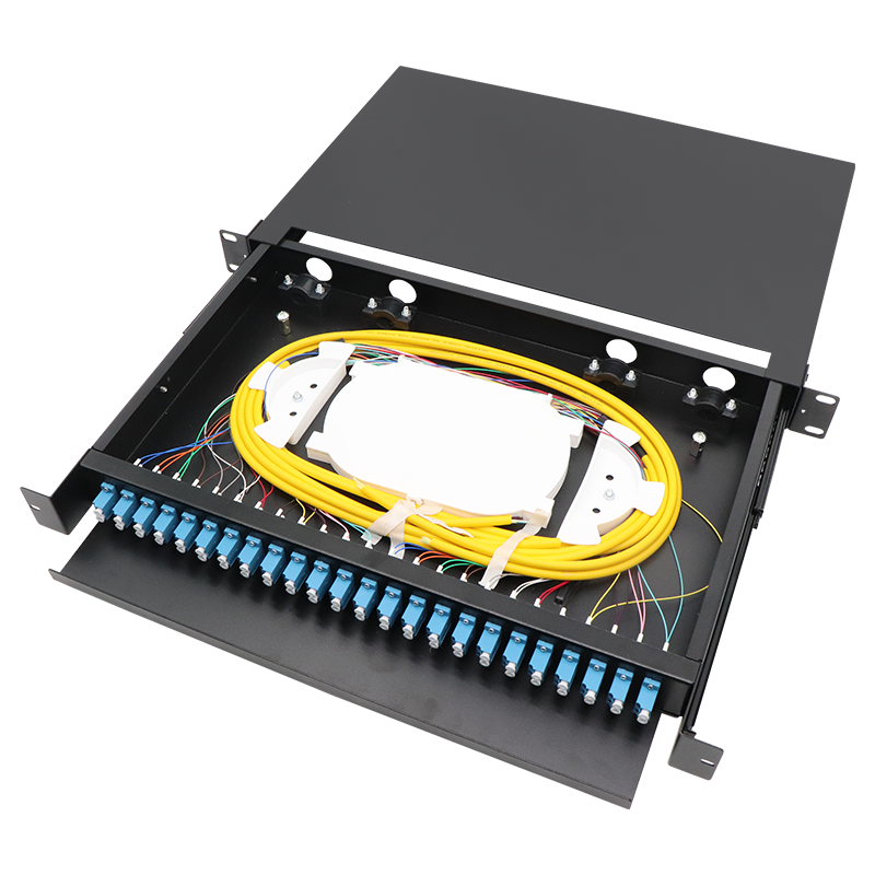 Caja de terminación de fibra óptica de 48 núcleos PUXIN recién llegada mpo a módulo de casete lc