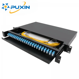 PUXIN жаңы келген 48 негизги була-оптикалык токтотуу кутучасы mpo LC кассеталык модулуна