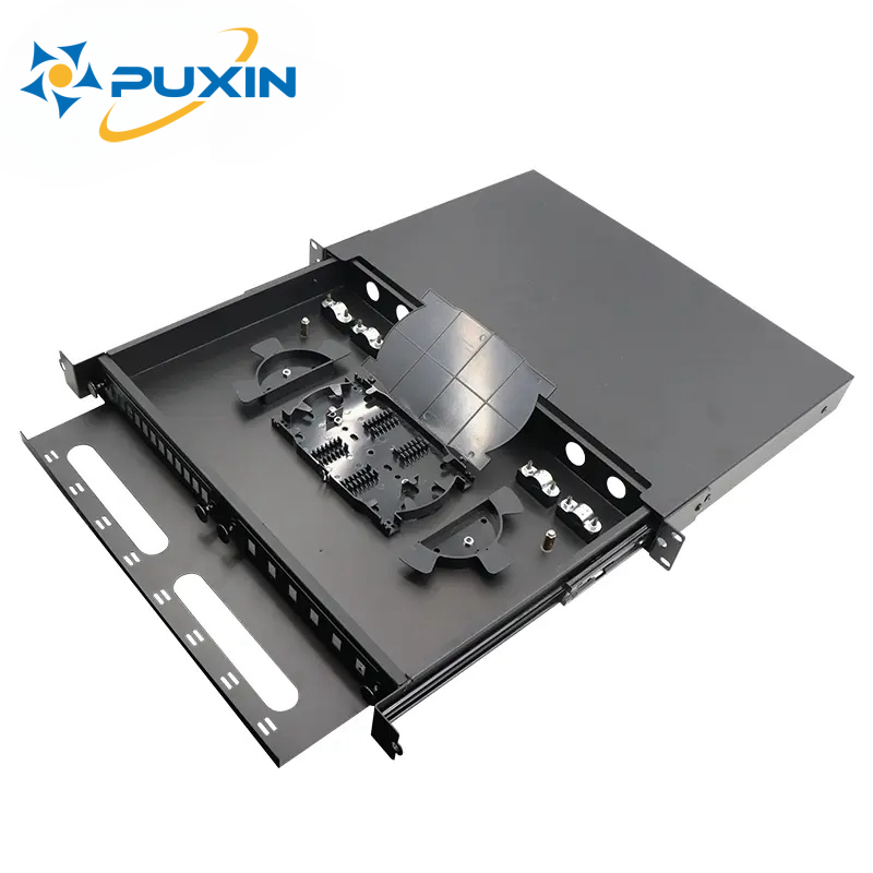 Puxin Köp re modeimli düzülip bilinýän süýüm optiki paýlaýyş patch paneli multimodly dupleks süýümli optiki kabel