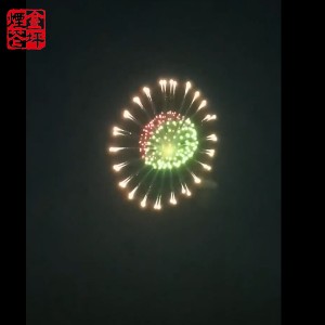 China Wholesale Japanese Fireworks Shells Quotes –  6 inch silver wave circle with half green half purple pistil – JinPing Fireworks