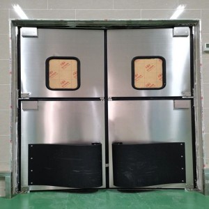 Výkyvné dvere pre prevádzku skladu reštaurácie Dvojčinné výkyvné dvere