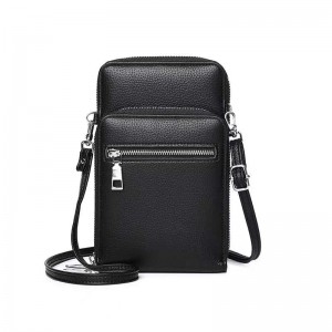 Crossbody Bag Leather Shoulder Sling Bag Small Messenger Multifunctional Men Cell Phone Wallet Bag