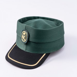 Tissu imperméable de haut niveau d'insigne de broderie de PVC de chapeau de bureau civil de GUARDIA espagnol