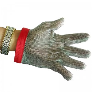 Stainless Steel Bandsaw Glove ស្រោមដៃអ្នកកាប់សាច់ និងការប្រើប្រាស់ម៉ាស៊ីនកាត់សាច់
