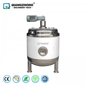 Sanitary stainless steel steam heating mixing tank