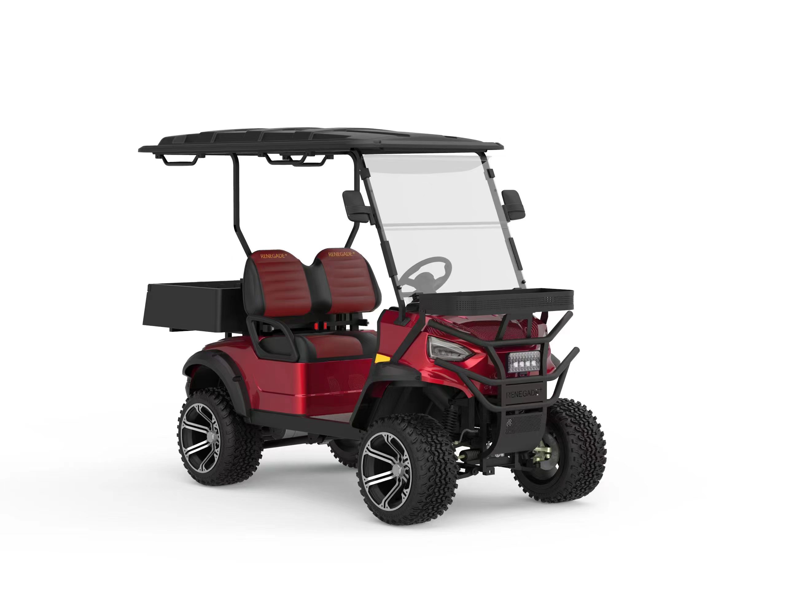 Carro de golf eléctrico levantado todoterreo de 4 prazas Subministración de fábrica con asento flip-flop