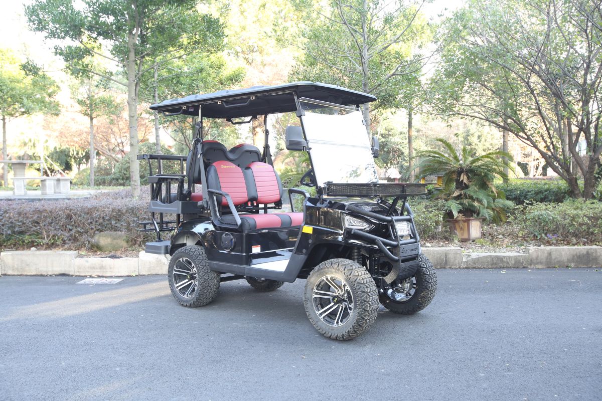 4-местна количка за голф с газ Производител Off Road Нов стил 200cc колички за голф Дискова спирачка