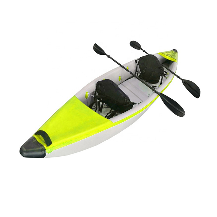Qibu New Design Touring Inflatable Kayak Tandem Kayak Rowing Boat PVC & Drop Stitch 2 Years Adjustable Drifting 1-2 CE
