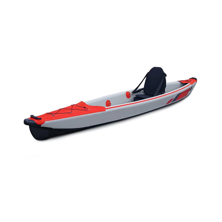 New trend customized kayak inflatable 1 person fishing kayak with foot rest