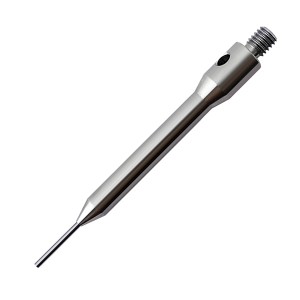 Straight stylus, M4 thread, ∅1 flat, tungsten carbide stem, 50 ang haba