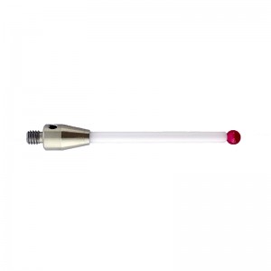 Straight stylus, M4 thread, φ4 ruby ball, ceramic stem, 50 length, EWL 36mm