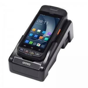 Urovo 5 Coloj I9000s Android 8.1 4G WIFI NFC tuŝekrano inteligenta PDA-terminalo kun Presilo