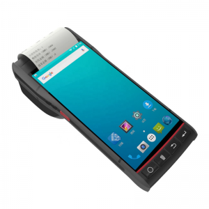 Android Poŝtelefona Mantenebla Terminalo PDA 4G Wifi BT Skanilo kun Termika Presilo S60