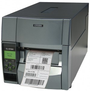 Impressora de etiquetas de transferência térmica industrial Citizen CL-S700II de grande capacidade