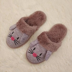 2022 High Quality Calou Clogs - Ladies indoor slippers knit faux fur side binding – QFSY