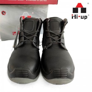 Vodoodporni pisarniški varnostni škornji z vezalkami iz pravega usnja