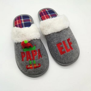 Merry Christmas style indoor slippers side binding