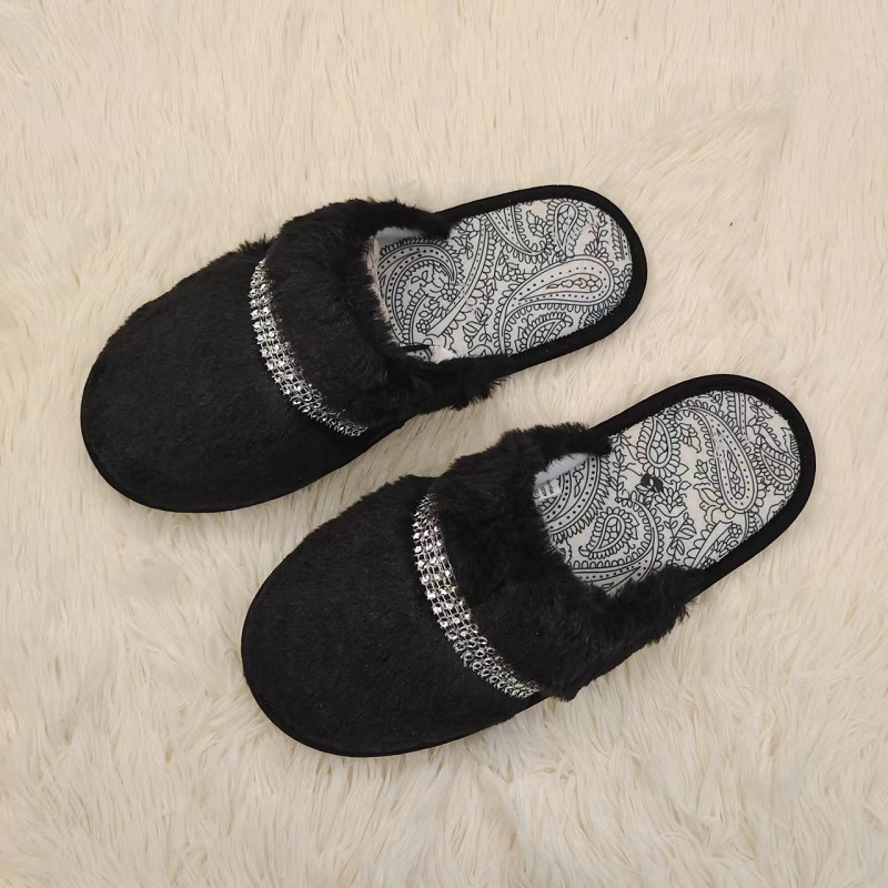 Ladies fashionable fancy slippers indoor side binding outsole Featured Image