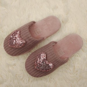 Ladies stitch turndown indoor slippers
