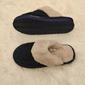 Factory N'ogbe ladies ime ụlọ slippers breathable ọkụ rọrọ knitting elu cemented outsole style.