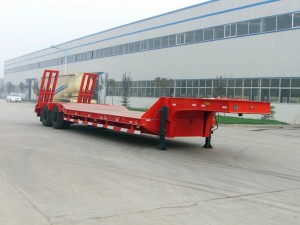 2 Line 2 Axle 40 Ton Low Bed Truck Trailer Vehicle