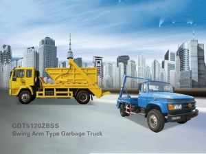 Swing Arm Garbage collecting truck