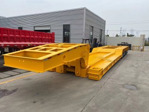 5 Axle 100 Ton Drop Deck Trailer Għat-Trasport Tqil