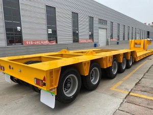 تریلر عرشه 5 محوری 100 تنی برای حمل و نقل سنگین