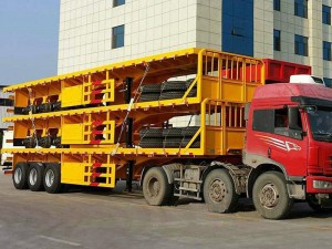 Semirremolque de camión de plataforma plana Qingte
