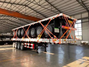 Qingte Flatbed Truck Semi Trailer