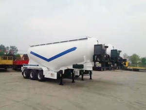 Fidinda Kvalita Karbona Ŝtalo Pogranda Cementa Tanka Semitrailer