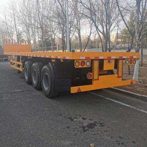 3 Achs Flatbed Trailer mat Front Board