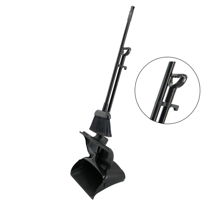 6380-Broom and Dustpan set Large Size Dust pan and Stiff with Long Handle
