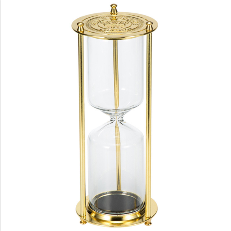 Wholesale Craft Gift Large Antique Metal Frame Brass Hourglass Sand Timer Sand Clock Featured Image