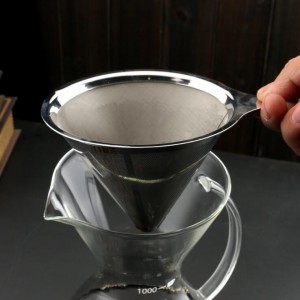 New high borosilicate non-slip silicone pad at the bottom with hand glass coffee pot
