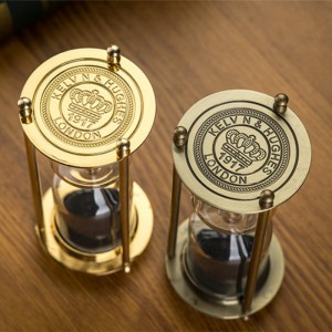 Wholesale Craft Gift Large Antique Metal Frame Brass Hourglass Sand Timer Sand Clock